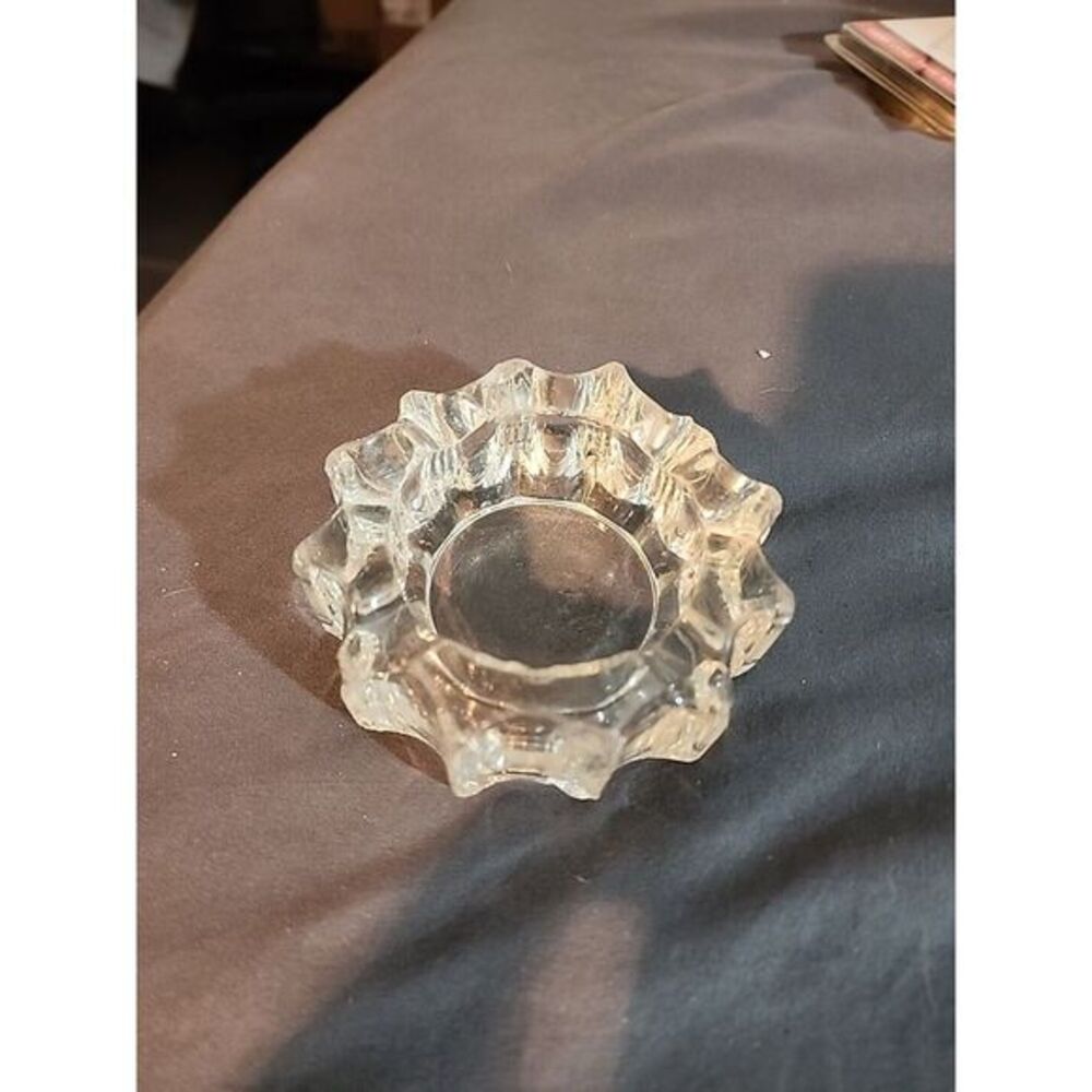Vintage -‎ Sprocket Glass Ashtray - Cool Design Ashtray - Great Shape